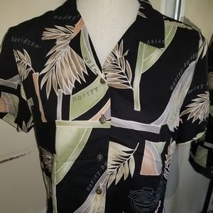 Harley Davidson Hawaiian Blouse Size M